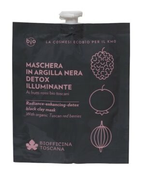 Maschera in argilla nera detox-illuminante - Biofficina Toscana