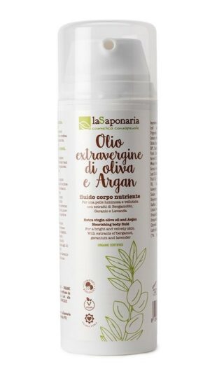 Fluido corpo nutriente bio - argania spinosa ed extravergine d'oliva - La Saponaria