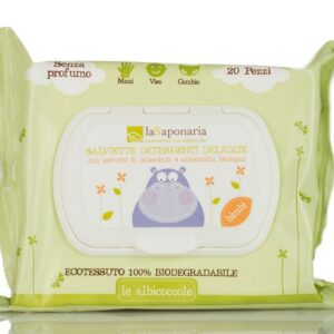 Salviette detergenti delicate - Le Albicoccole - La Saponaria