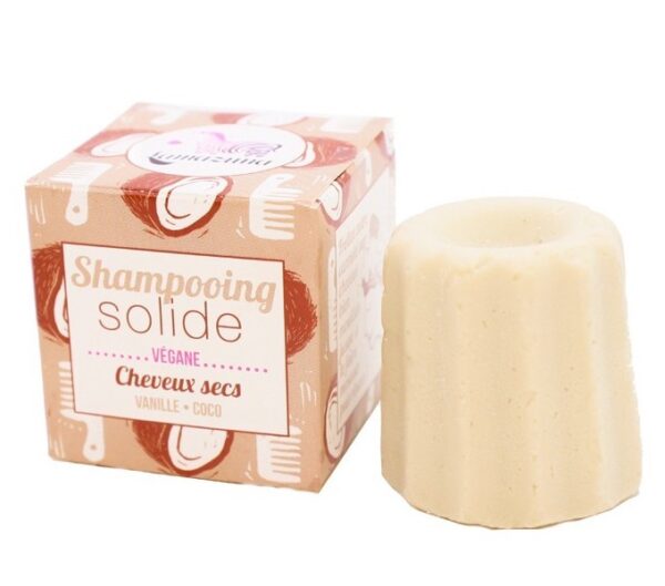 Dry hair solid shampoo vanilla and coconut 55g - Lamazuna