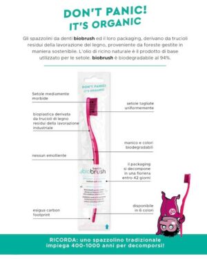 Biologisch abbaubare Zahnbürste - Grau - Berlin BioBrush