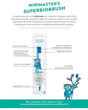 Biologisch abbaubare Babyzahnbürste - Blau - Berlin BioBrush