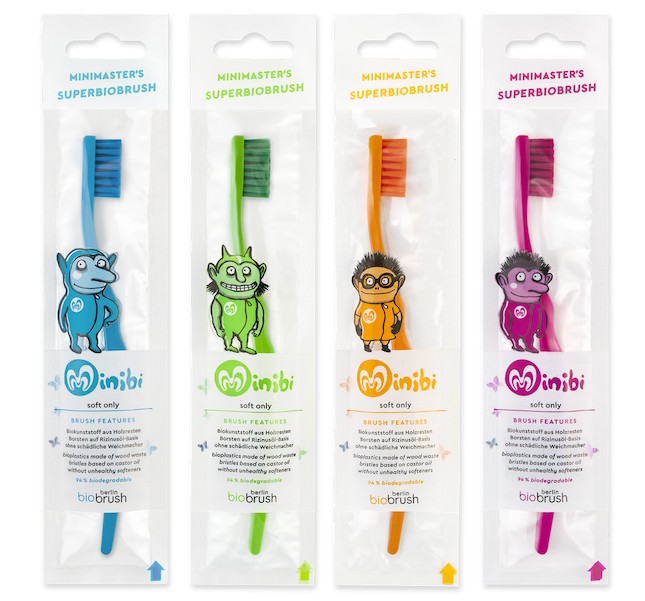 Spazzolino da denti biodegradabile baby - Blu - Berlin BioBrush