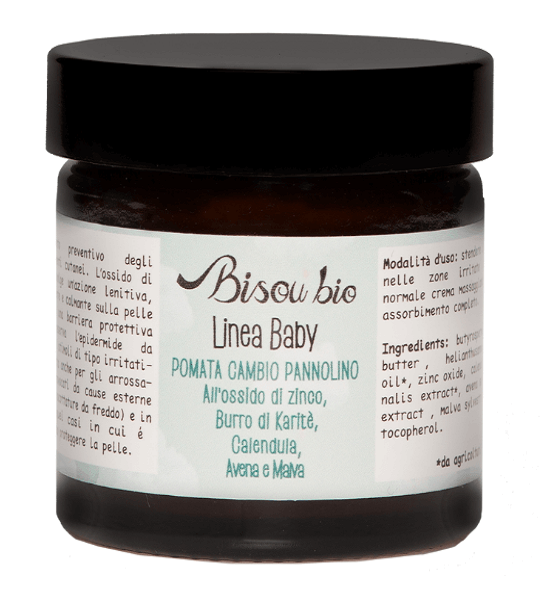 Pomata cambio pannolino all’ossido di zinco Burro di karitè Calendula Avena & Malva 60ml - Bisoubio