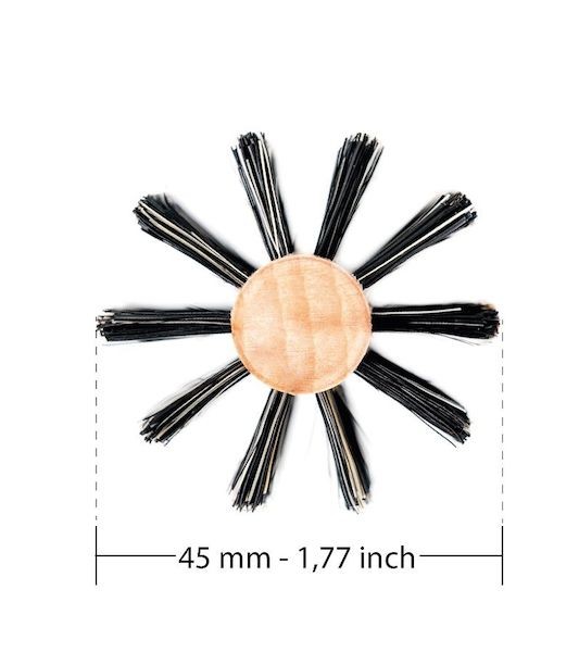 Spazzola a rullo con setole in cinghiale rinforzato Ø 45mm - Tek