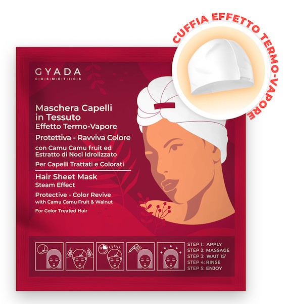 Maschera Capelli in Tessuto - Protettiva e Ravviva Colore - Gyada Cosmetics
