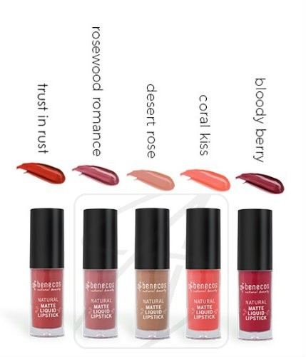 Natural Matte Liquid Lipstick - DESERT ROSE - Benecos