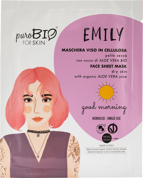 EMILY Maschera in tessuto pelle secca Good Morning - PuroBio