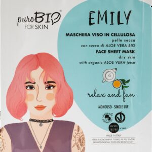 EMILY Maschera in tessuto pelle secca Relax and Fun - PuroBio