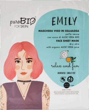 EMILY Maschera in tessuto pelle secca Relax and Fun - PuroBio