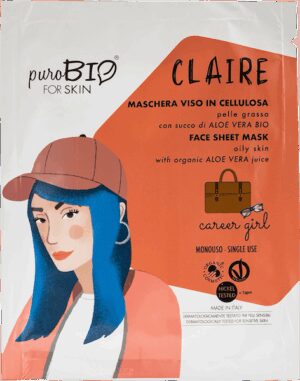 CLAIRE Maschera in tessuto pelle grassa Career Girl - PuroBio