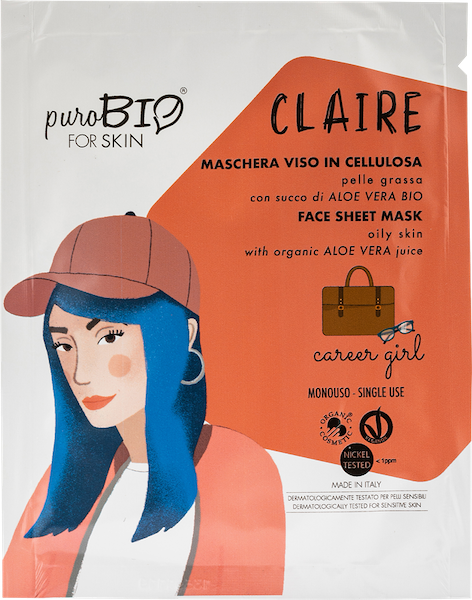 CLAIRE Maschera in tessuto pelle grassa Career Girl - PuroBio