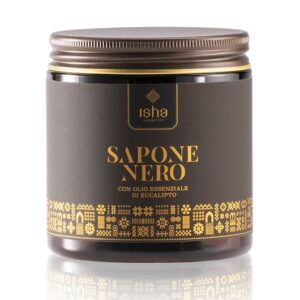 Sapone Nero con olio essenziali di eucalipto - Isha Cosmetics