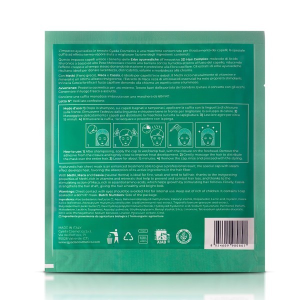 Hyalurvedic Impacco Ayurvedico in Tessuto Fortificante - Gyada Cosmetics