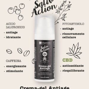 Crema-gel Viso Antiage Uomo 50 ml - Sativ Action - La Saponaria