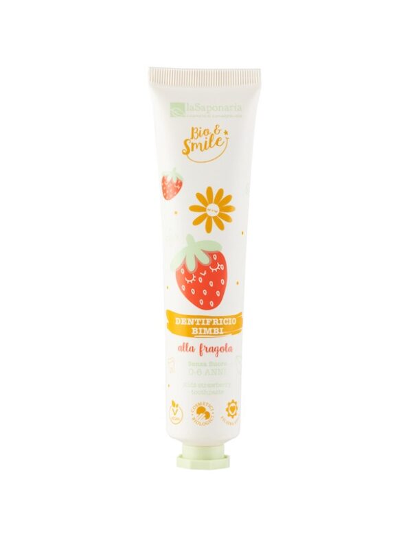 Strawberry Soothing Toothpaste for Kids - Bio Smile - La Saponaria