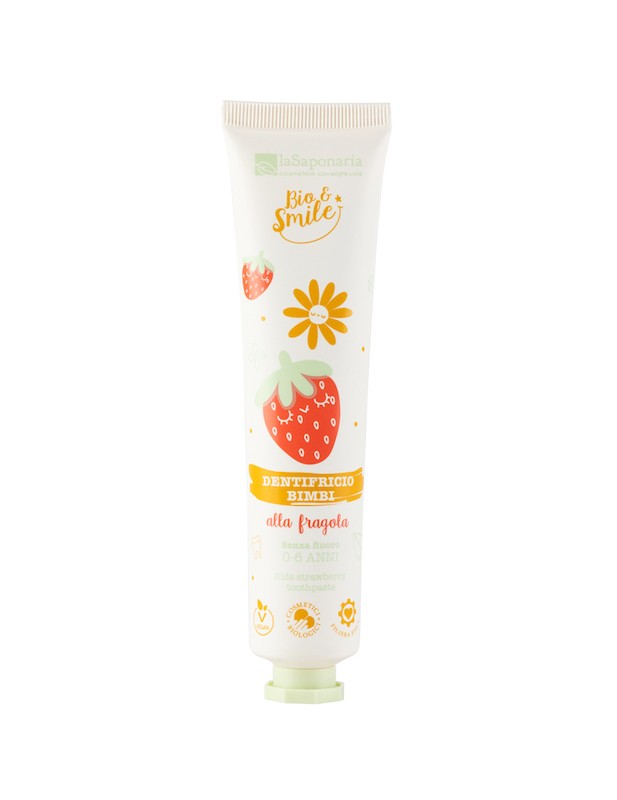 Dentifricio Lenitivo Bimbi Fragola - Bio Smile - La Saponaria
