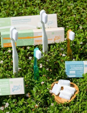 Spazzolino fibra vegetale Bimbi (verde) - Bio Smile - La Saponaria