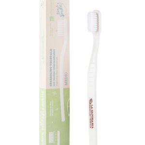 Spazzolino fibra vegetale setole medie - Bio Smile - La Saponaria