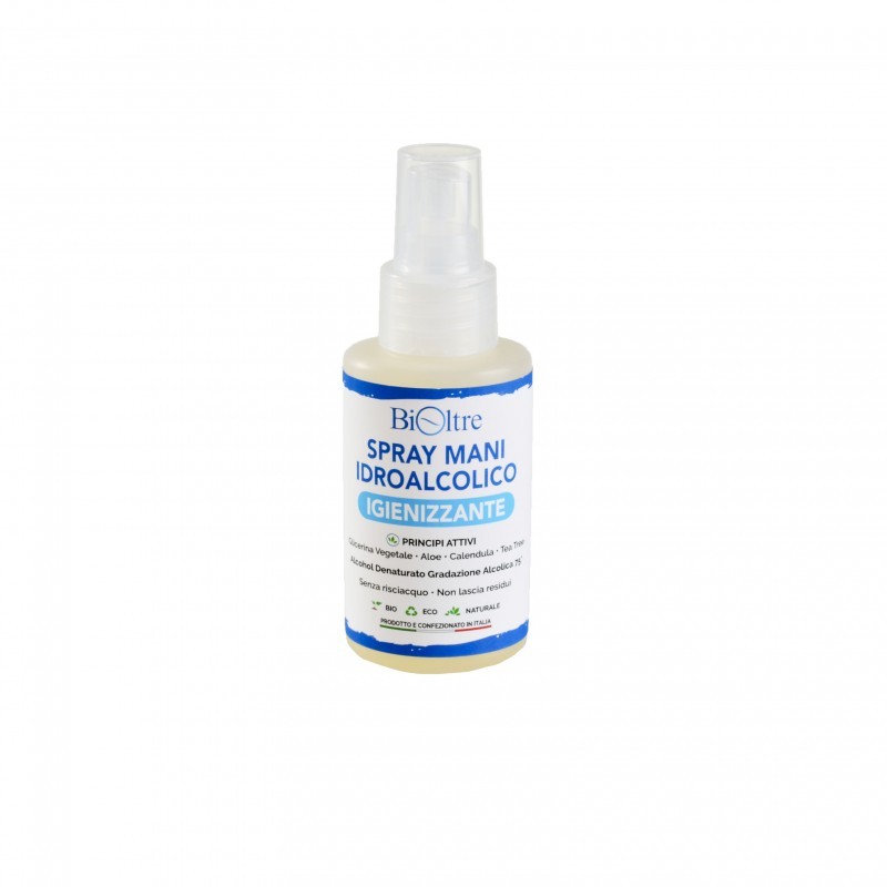 Spray Idroalcolico Igienizzante Mani - alcool denaturato 75% - 80ml - Bioltre