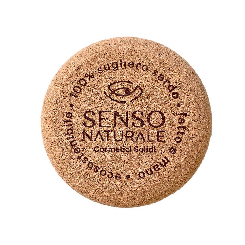 Contenitore in sughero Piccolo porta Mousse viso / Deodorante solido - Sensonaturale