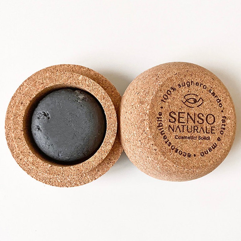 Contenitore in sughero Piccolo porta Mousse viso / Deodorante solido - Sensonaturale - immagine 2