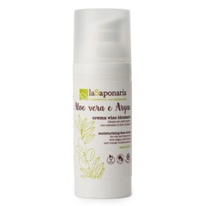 Feuchtigkeitsspendende Gesichtscreme - Aloe Vera und Argan - La Saponaria