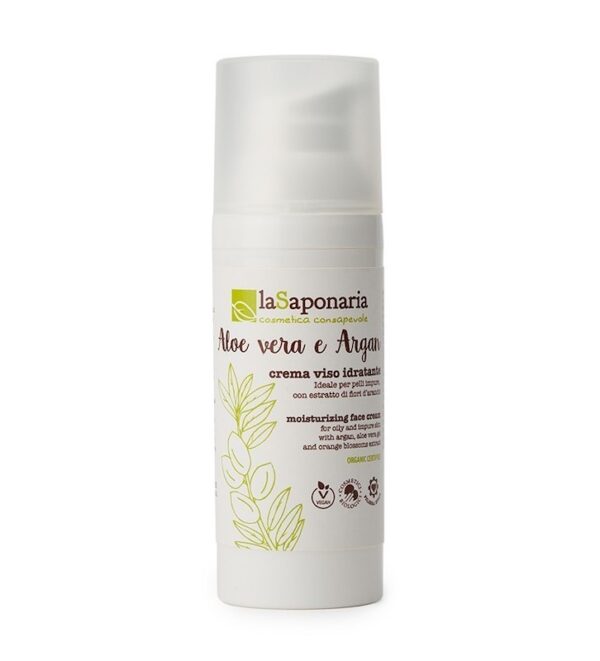 Crema viso idratante - Aloe Vera e Argan - La Saponaria