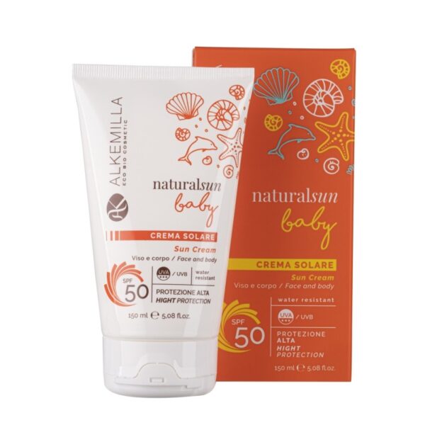 Baby-Sonnencreme für Gesicht und Körper SPF50 - Alkemilla