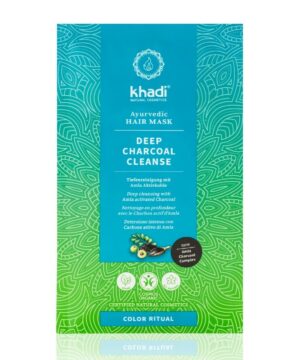 Maschera per Capelli Ayurvedica Deep Charcoal Cleanse 50g - Khadi