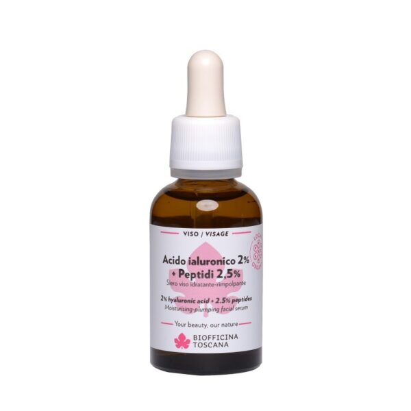 Siero Rimpolpante - acido Ialuronico 2% + Peptidi 2,5% 30ml - Biofficina Toscana
