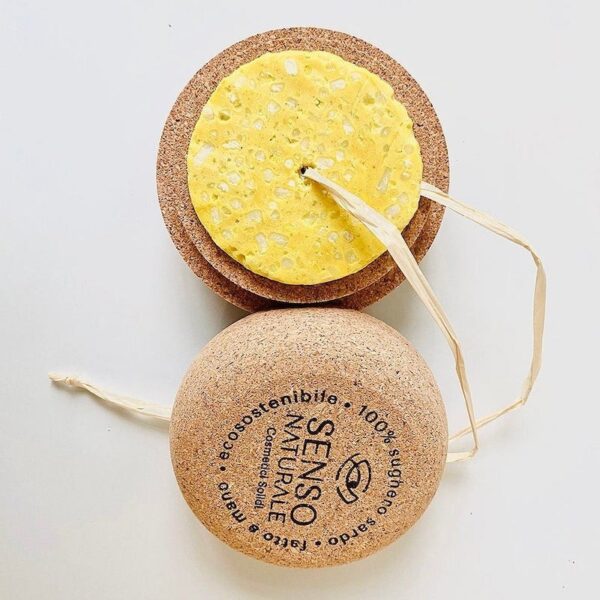 Large - Solid cork cosmetic container - Sensonaturale