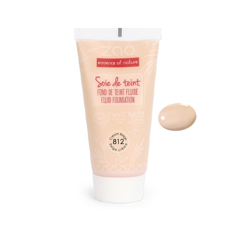 Fluid Foundation 812 Cream Beige - Zao Organic