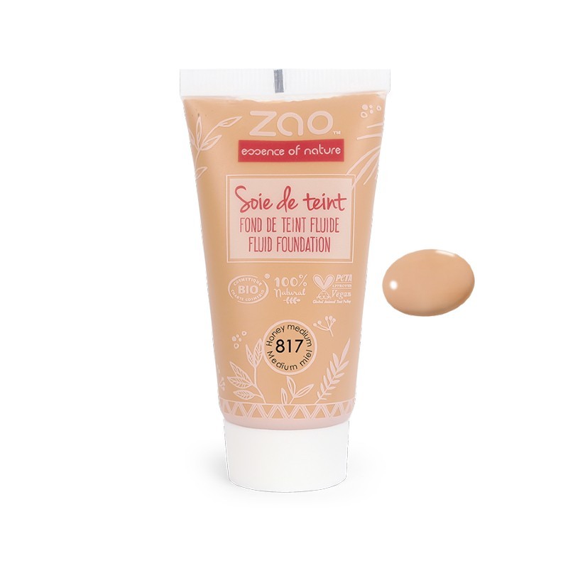 Fluid foundation 817 Medium honey - Zao Organic