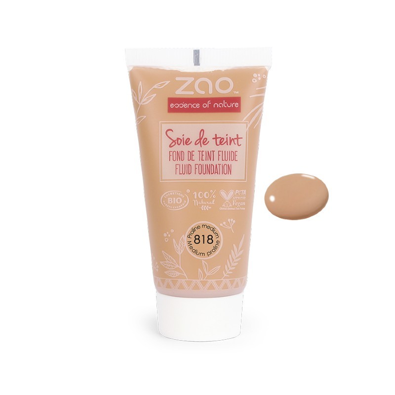 Fluid foundation 818 Medium praline - Zao Organic