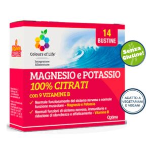 Integratore Magnesio e Potassio + 9 Vit B - 14 bst - Colours of Life