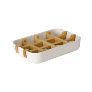 Portasapone in fibra di bambù bianco - Solidoh