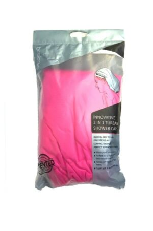 Innovative 2 in 1 hair turban and shower cap - Basicare