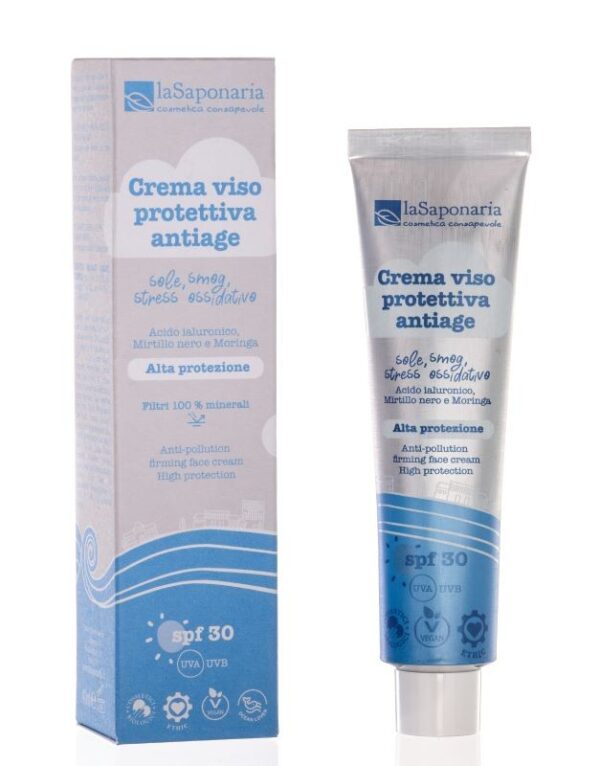 Crema viso protettiva antiage Spf 30 40 ml - Osolebio - La Saponaria