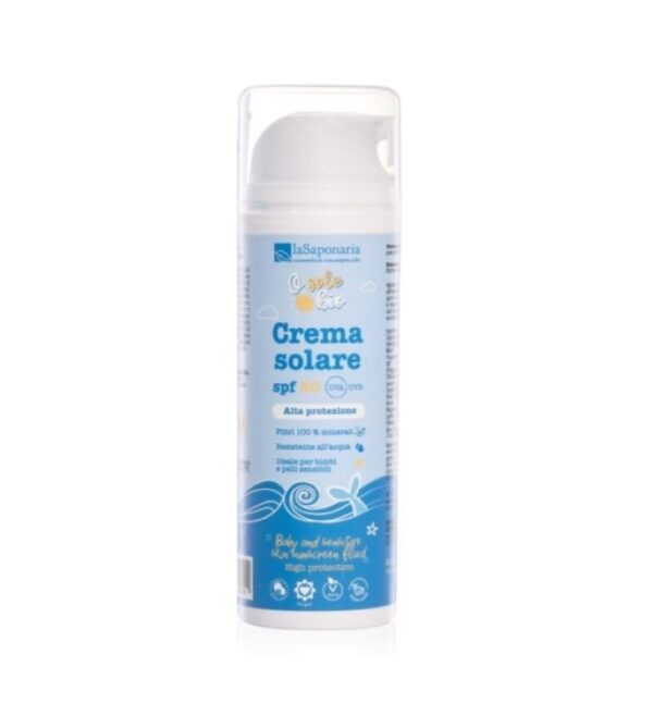 Crema Solare Spf 50 bimbi e pelli sensibili 125 ml - Osolebio  - La Saponaria