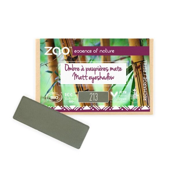 Rectangle Eyeshadow Refill 213 - Military Green - Zao Organic