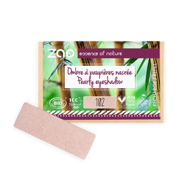 Ricarica Ombretto Rettangolo 102 - Beige Rosa - Zao Organic