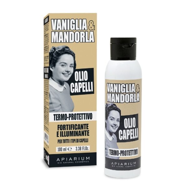 Thermo-protective hair oil Vanilla and Almond 200ml - Apiarium