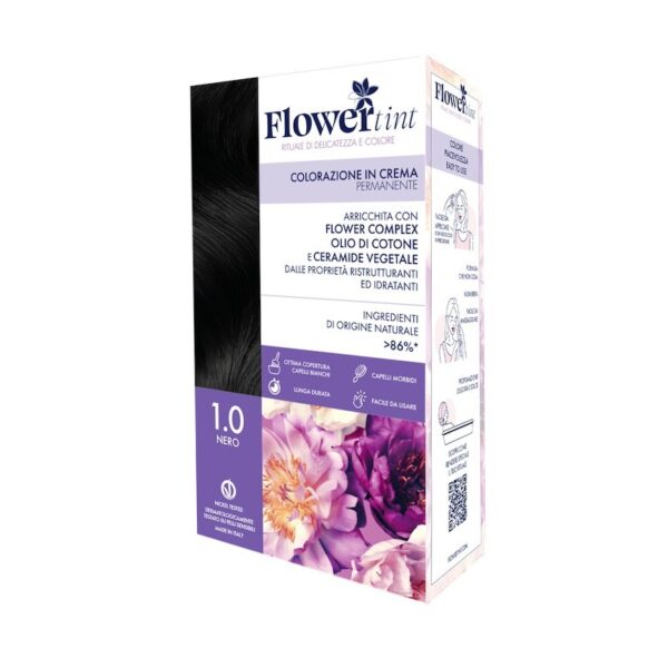 Permanente Haarfarbe 1.0 schwarz - Flowertint