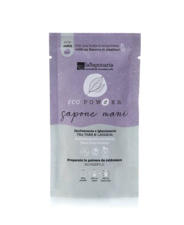 Eco Powder Sapone Mani Rinfrescante e Igienizzante - La Saponaria