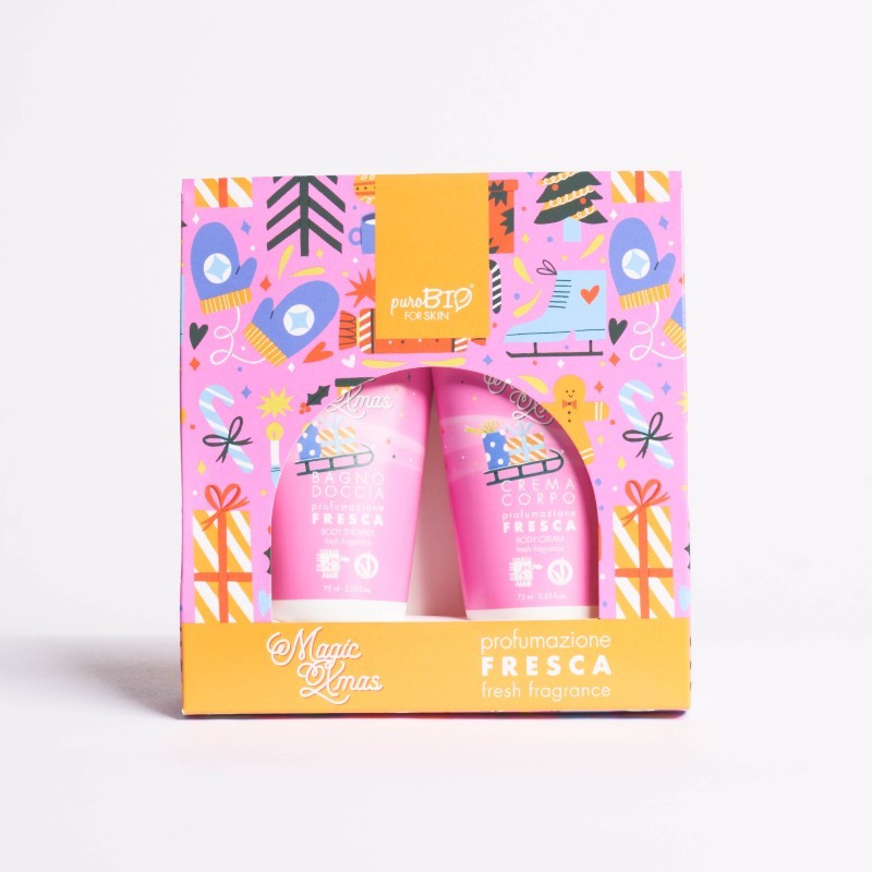 Body cream and shower gel kit - Fresh Fragrance 75ml - PuroBio