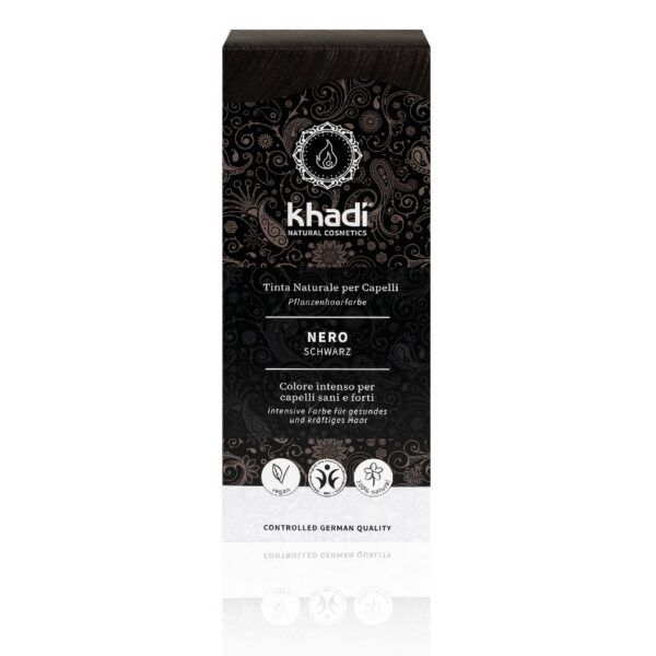 Schwarze pflanzliche Haarfarbe - Khadi