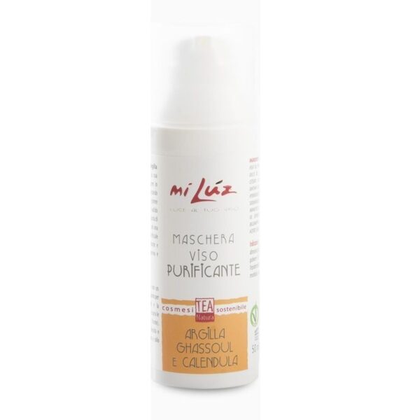 Maschera Viso Purificante con argilla ghassoul e calendula Mi Lùz - Tea Natura