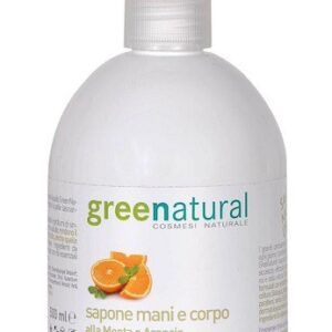 Detergente Delicato Mani e Corpo 500ML - MENTA E ARANCIO - Greenatural -