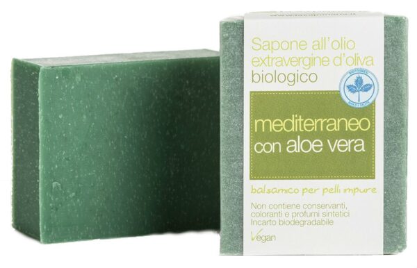 Extra virgin olive oil soap d'olive - MEDITERRANEAN WITH ALOE - La Saponaria -